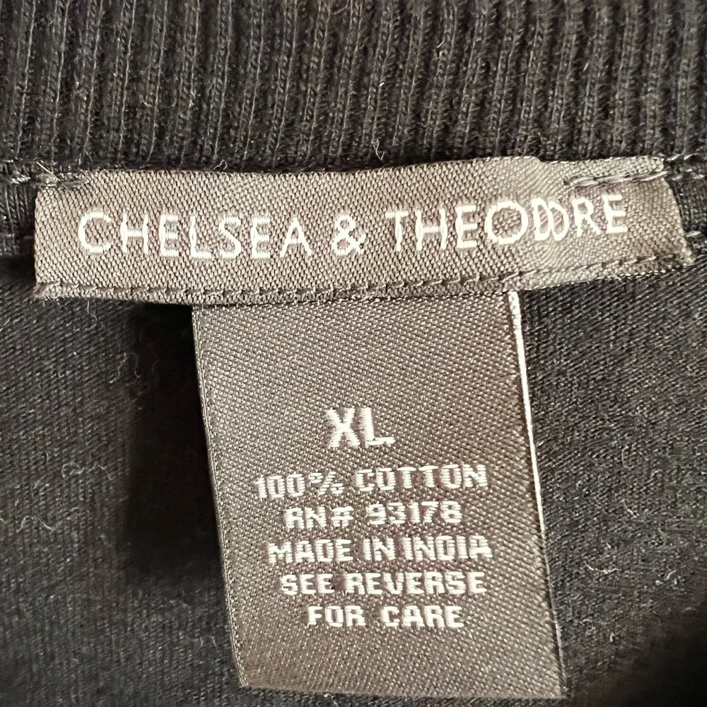 Chelsea & Theodore black floral embroidered top - Picture 3 of 4